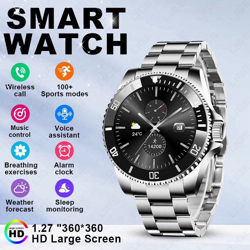 Luxury Watch Arabic - LIGE 2026 Smart Watch 1.27