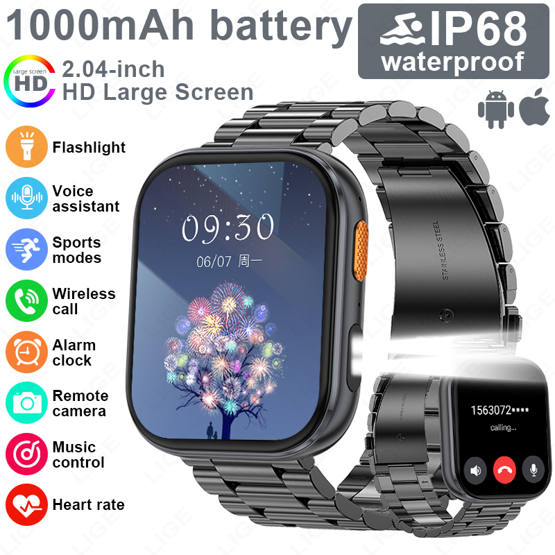 Luxury Watch Arabic - LIGE New Military Outdoor 1000mAh Smart