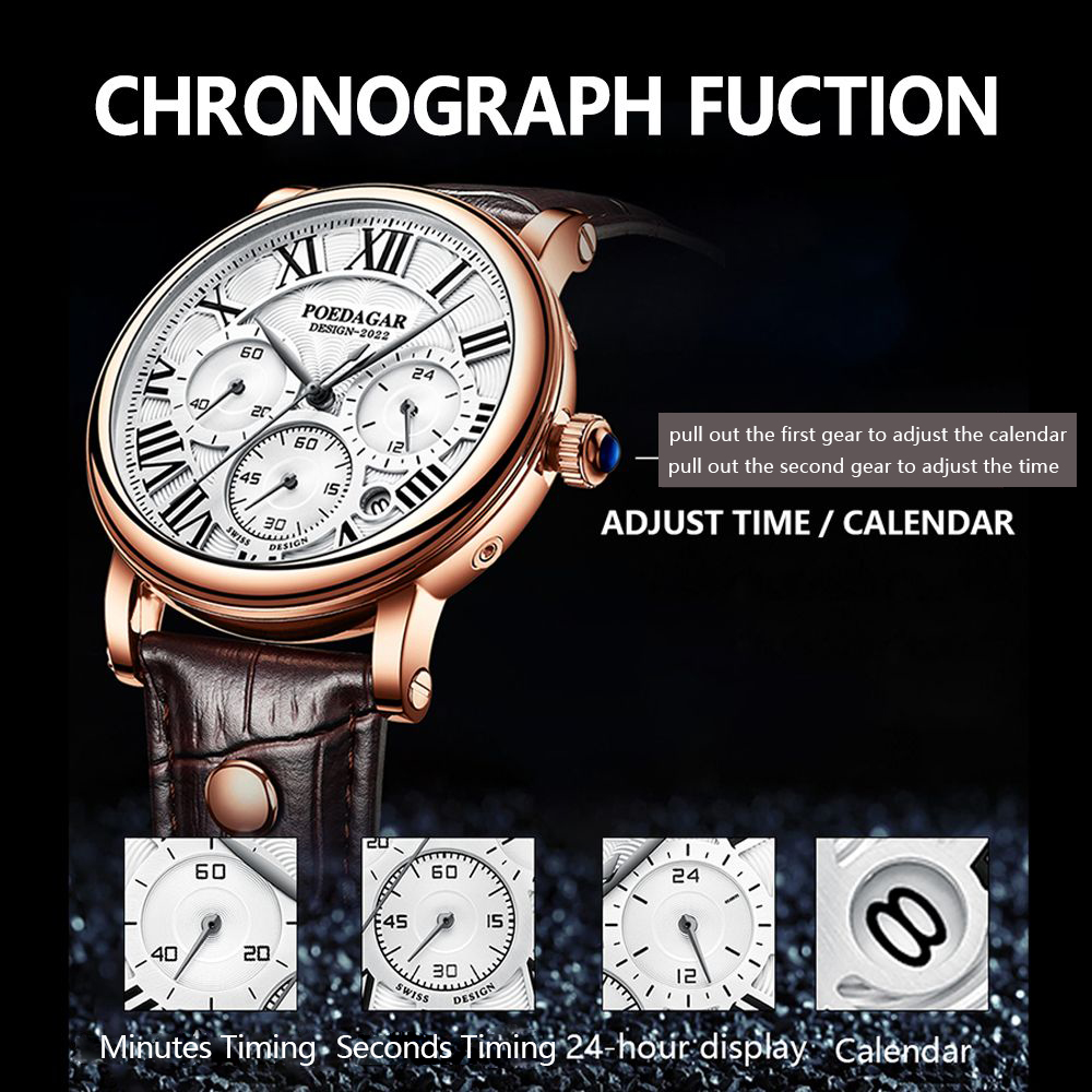 POEDAGAR Top Luxury Watches Fo - Luxury Watch Longines 评论和价格