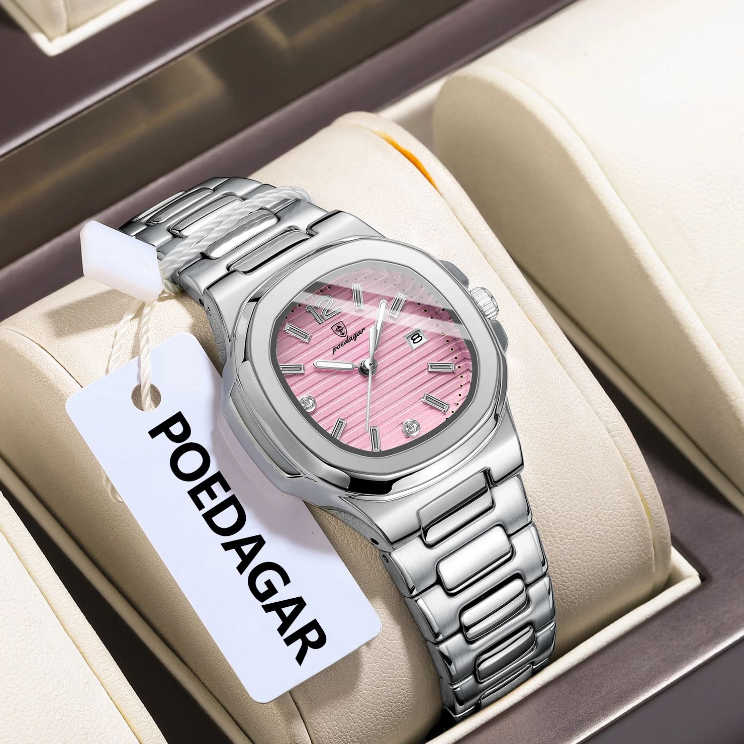 POEDAGAR Square Fashion Woman  - Ladies Luxury Watch 评论和价格