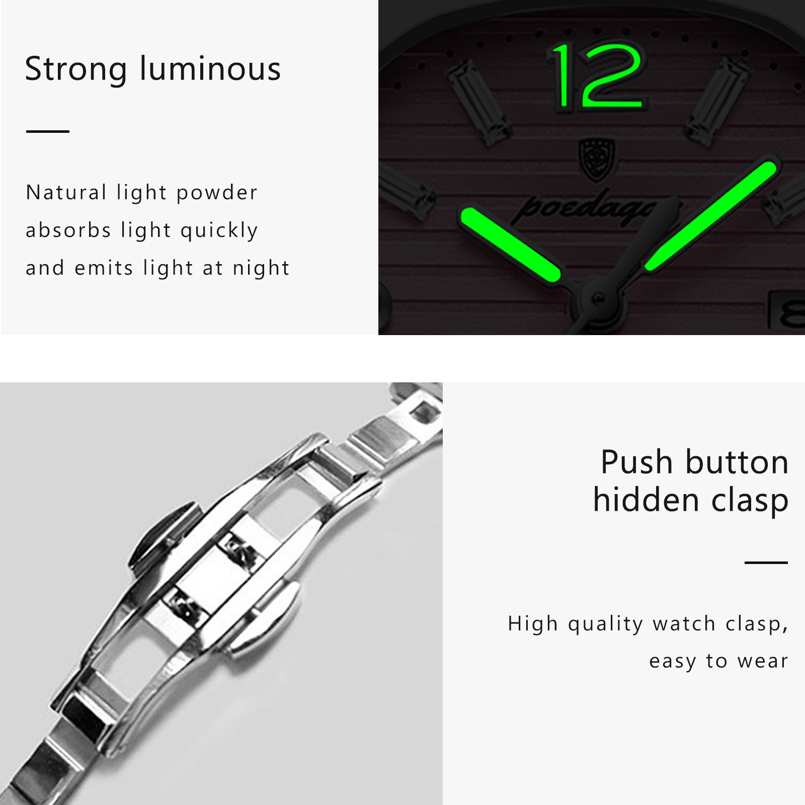 POEDAGAR Square Fashion Woman  - Ladies Luxury Watch 评论和价格