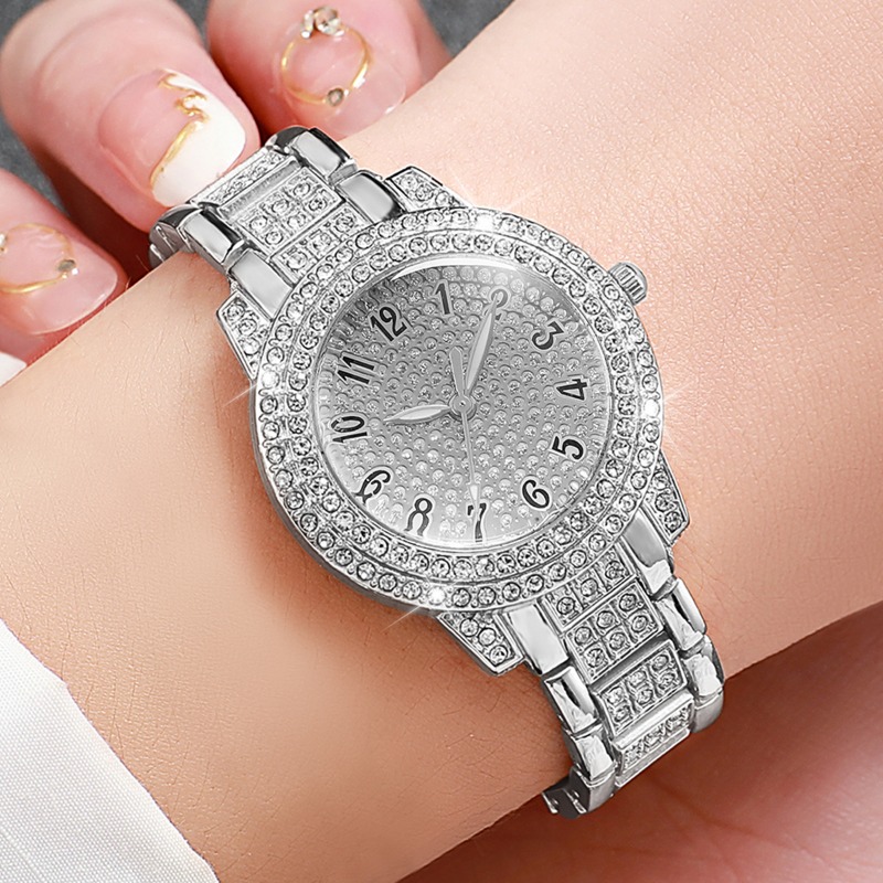2PCS Luxury Diamond Women's Wa - Luxury Watch Arabic 评论和价格