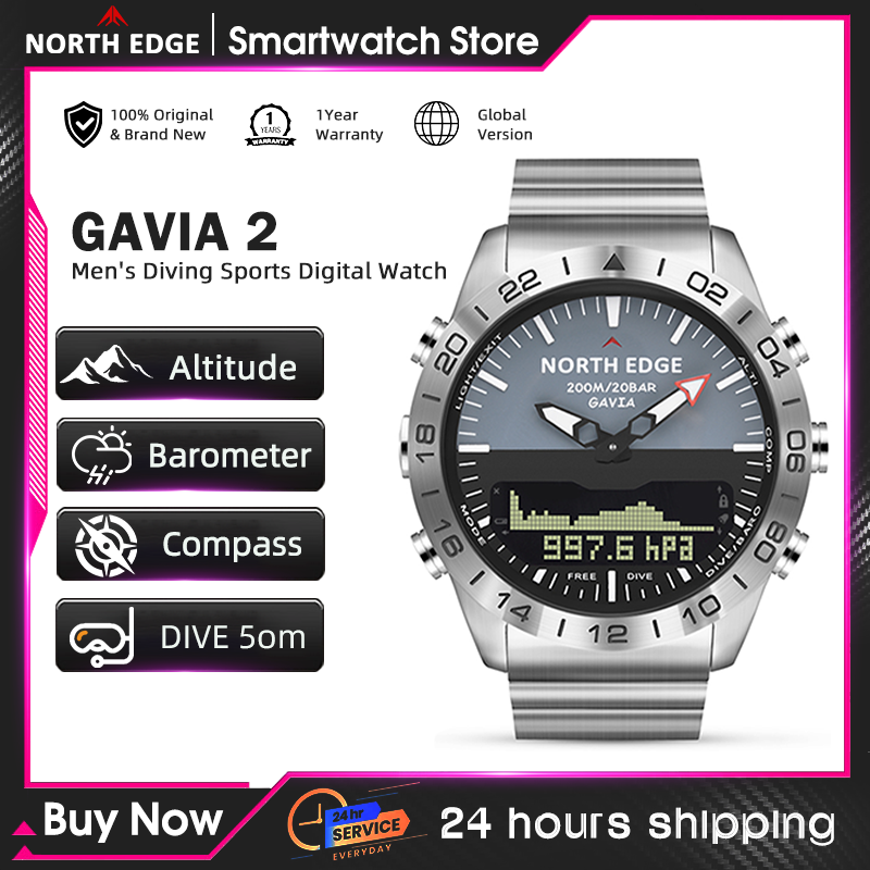 NORTH EDGE Mens Dive Watch Mil - Field Watch Military 评论和价格