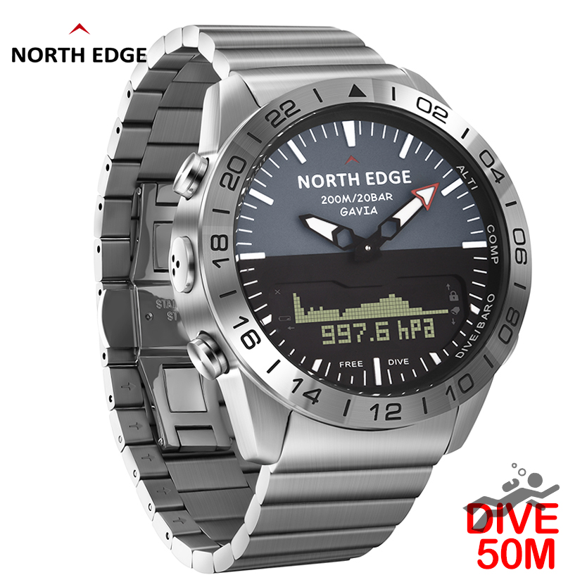 NORTH EDGE Mens Dive Watch Mil - Field Watch Military 评论和价格