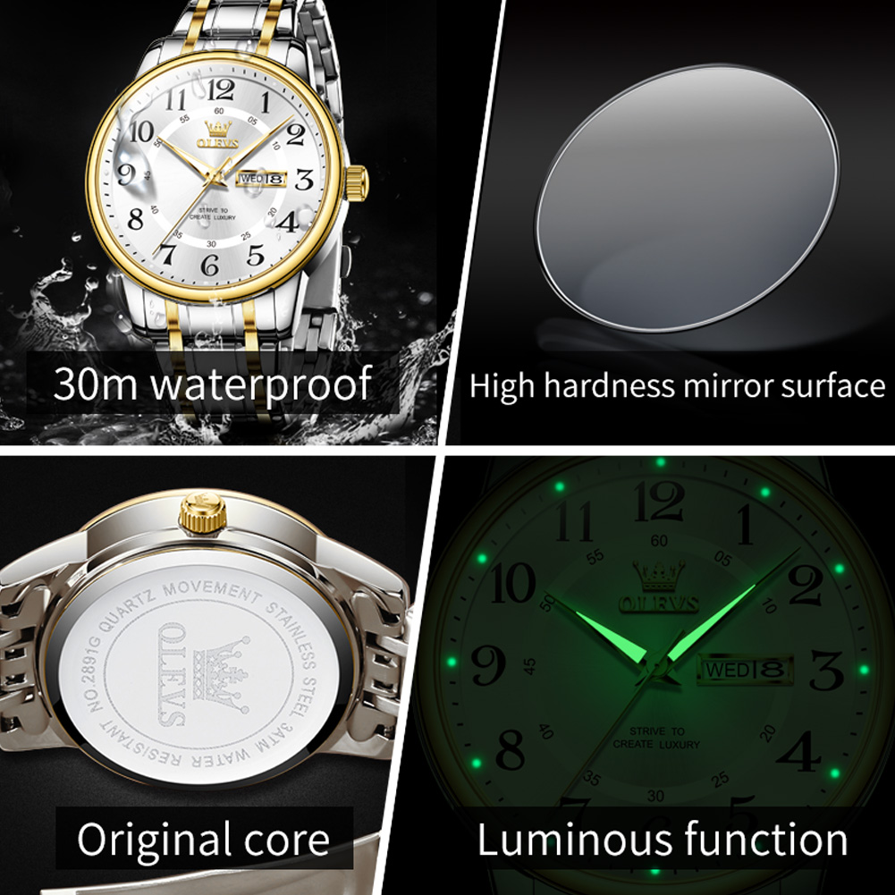 OLEVS Casual fashion men's wat - Luxury Watch Arabic 评论和价格
