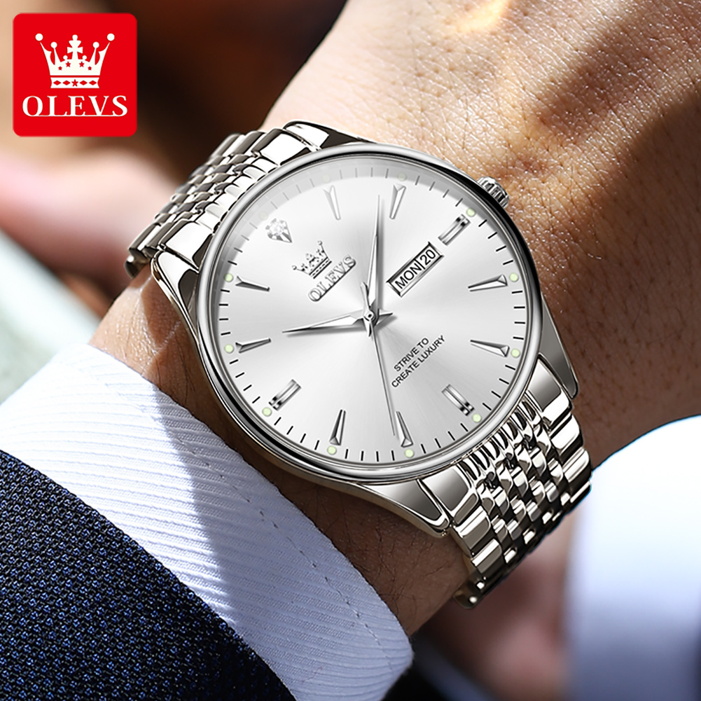 OLEVS 2929 Men Quartz Watch Or - Luxury Watch Longines 评论和价格