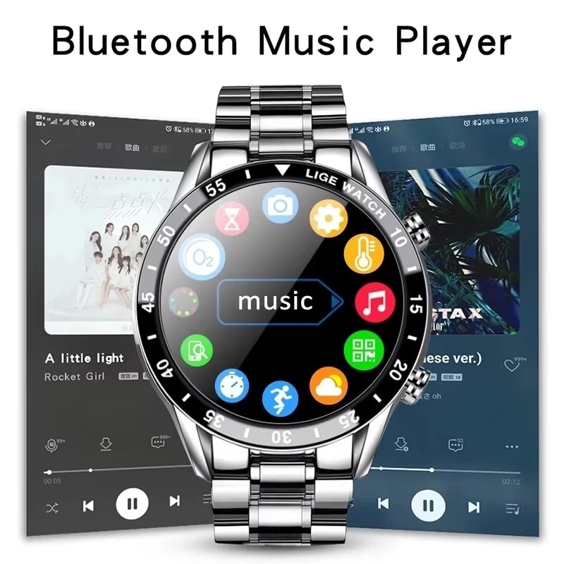 LIGE New Bluetooth Call Smart  - Luxury Watch Arabic 评论和价格
