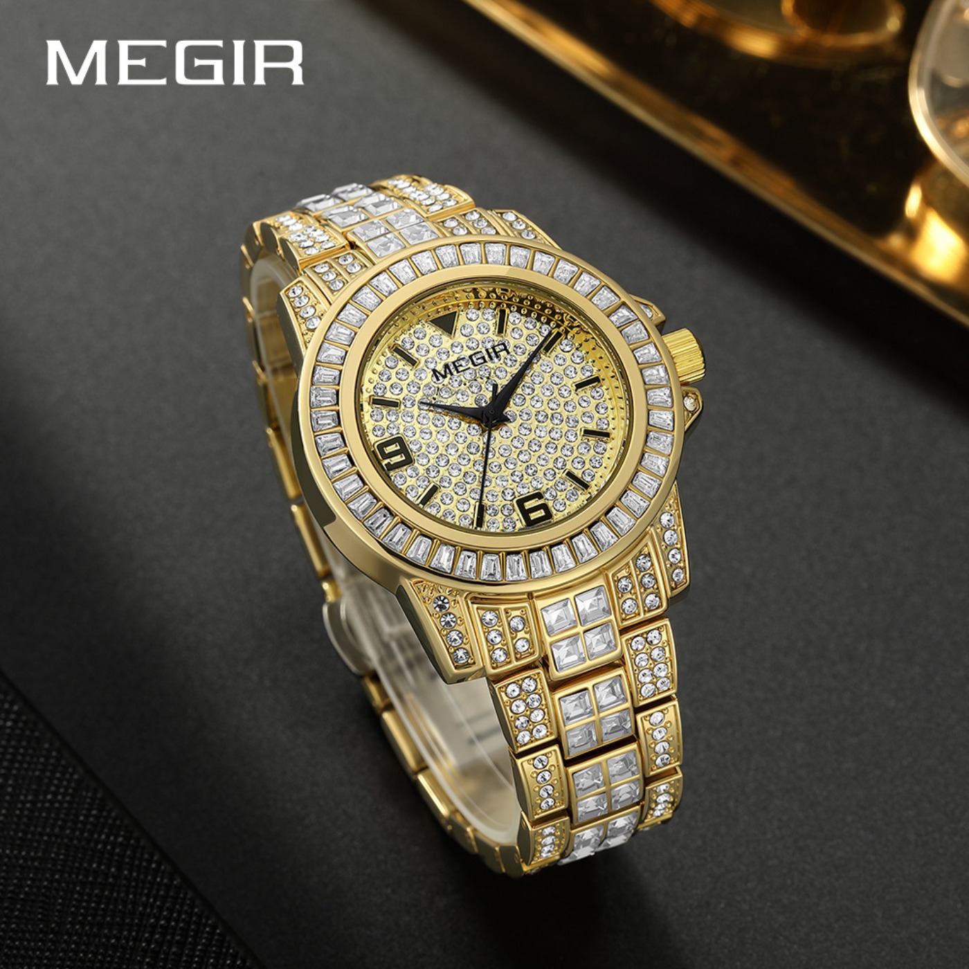 MEGIR Luxury Diamond Watches U - Luxury Watch Diamond 评论和价格
