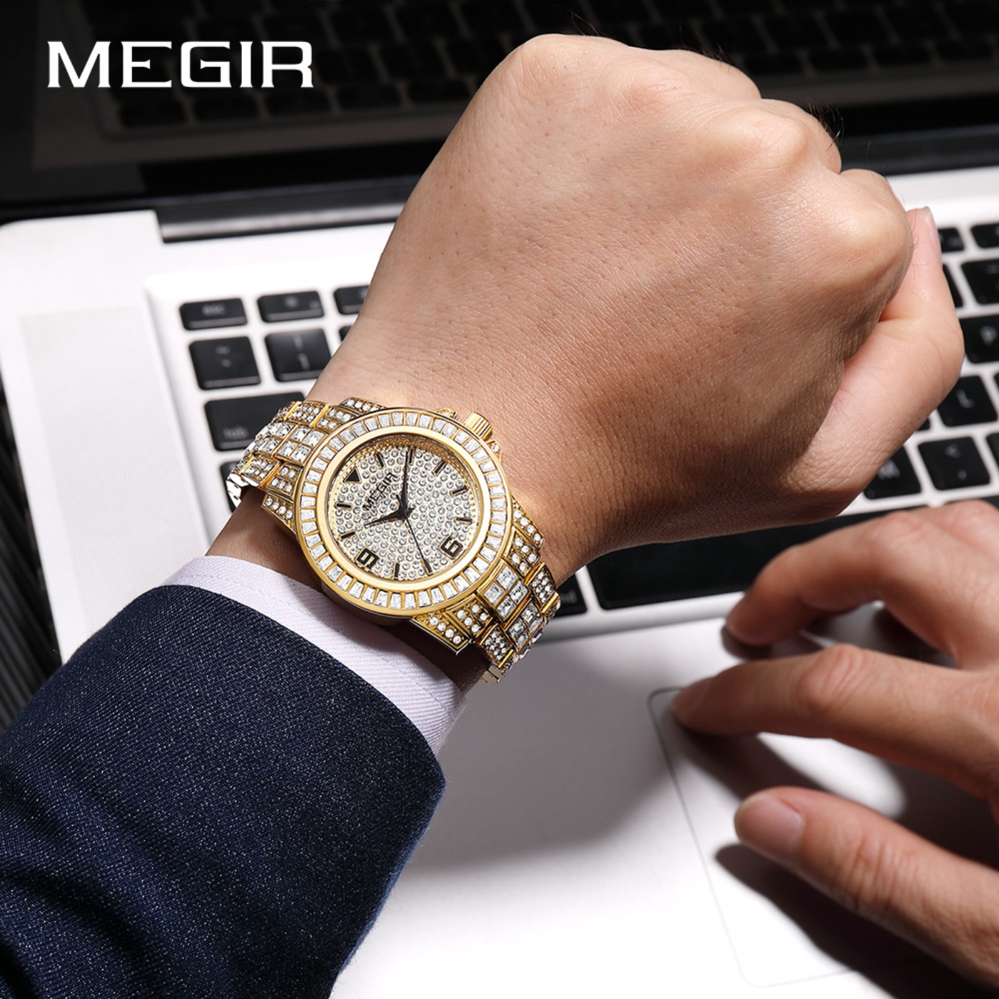 MEGIR Luxury Diamond Watches U - Luxury Watch Diamond 评论和价格