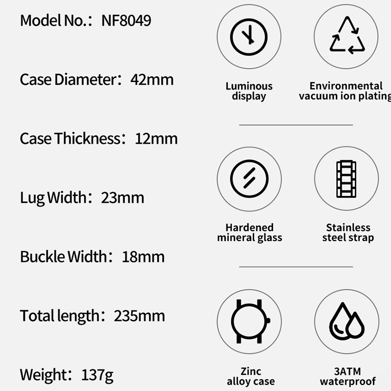 NAVIFORCE Watches For Men Quar - Field Watch Military 评论和价格