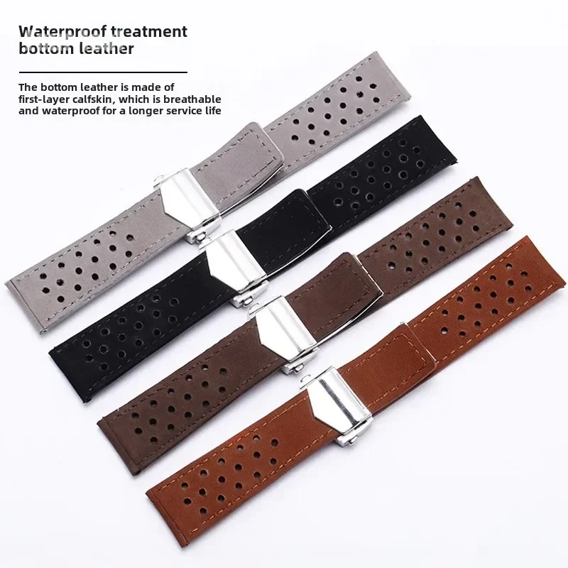 Genuine Leather Watch Strap fo - Tag Heuer Is Luxury Watch 评论和价格