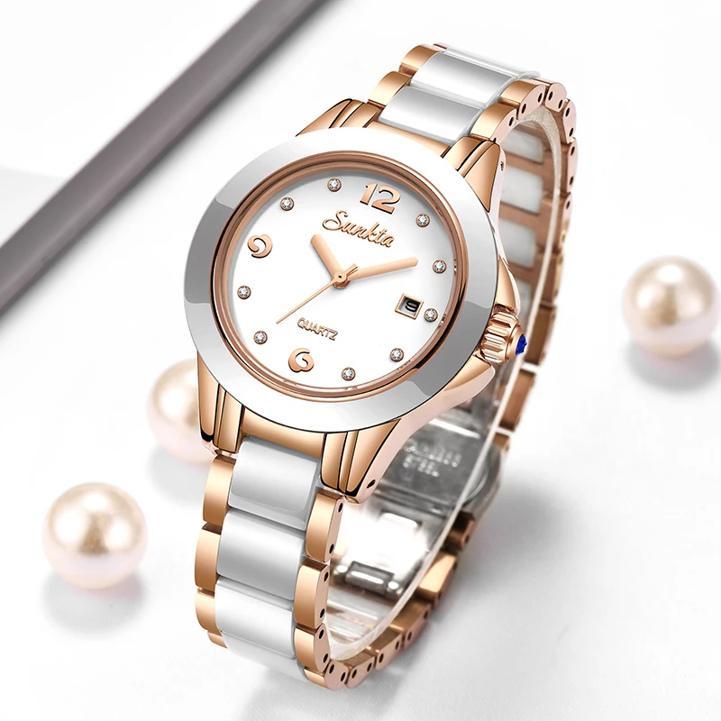 Sunkta Fashion Casual Quartz W - Luxury Watch Diamond 评论和价格