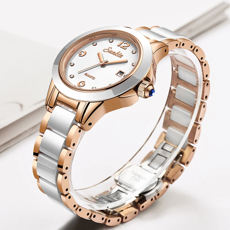 Sunkta Fashion Casual Quartz W - Luxury Watch Diamond 评论和价格