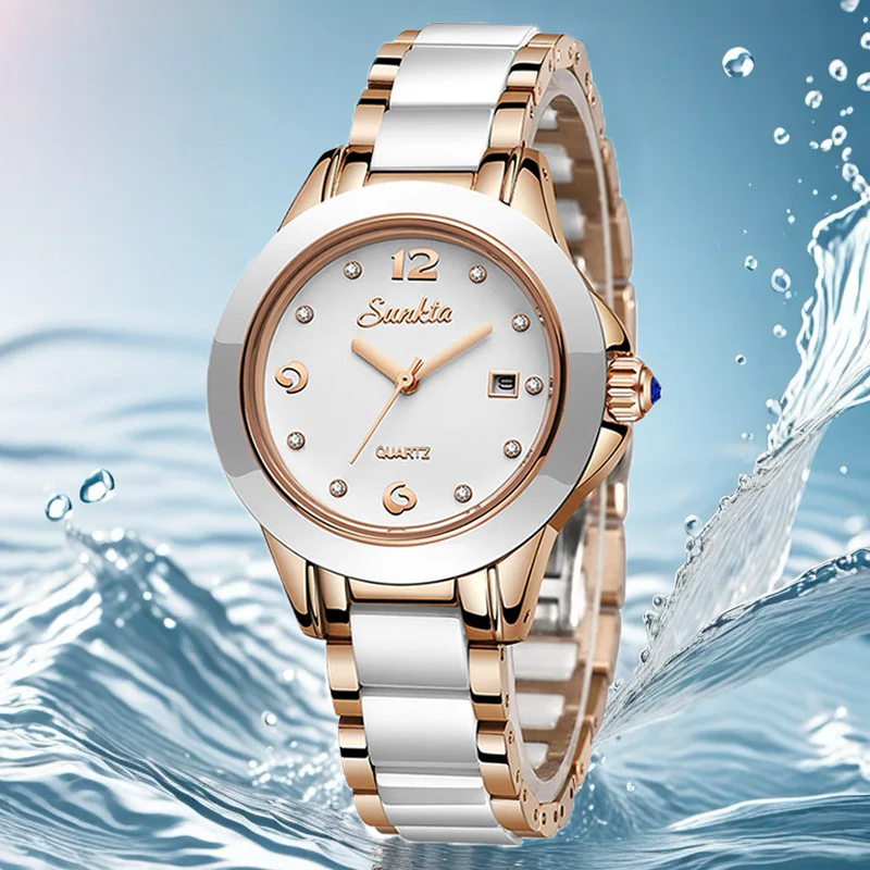 Sunkta Fashion Casual Quartz W - Luxury Watch Diamond 评论和价格