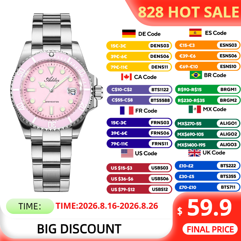 ADDIES 36mm 50m Waterproof Wom - Luxury Watch For 评论和价格