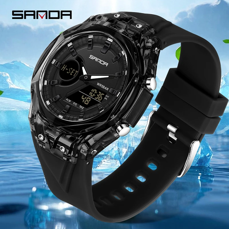 SANDA Fashion Electronic Quart - Field Watch Military 评论和价格