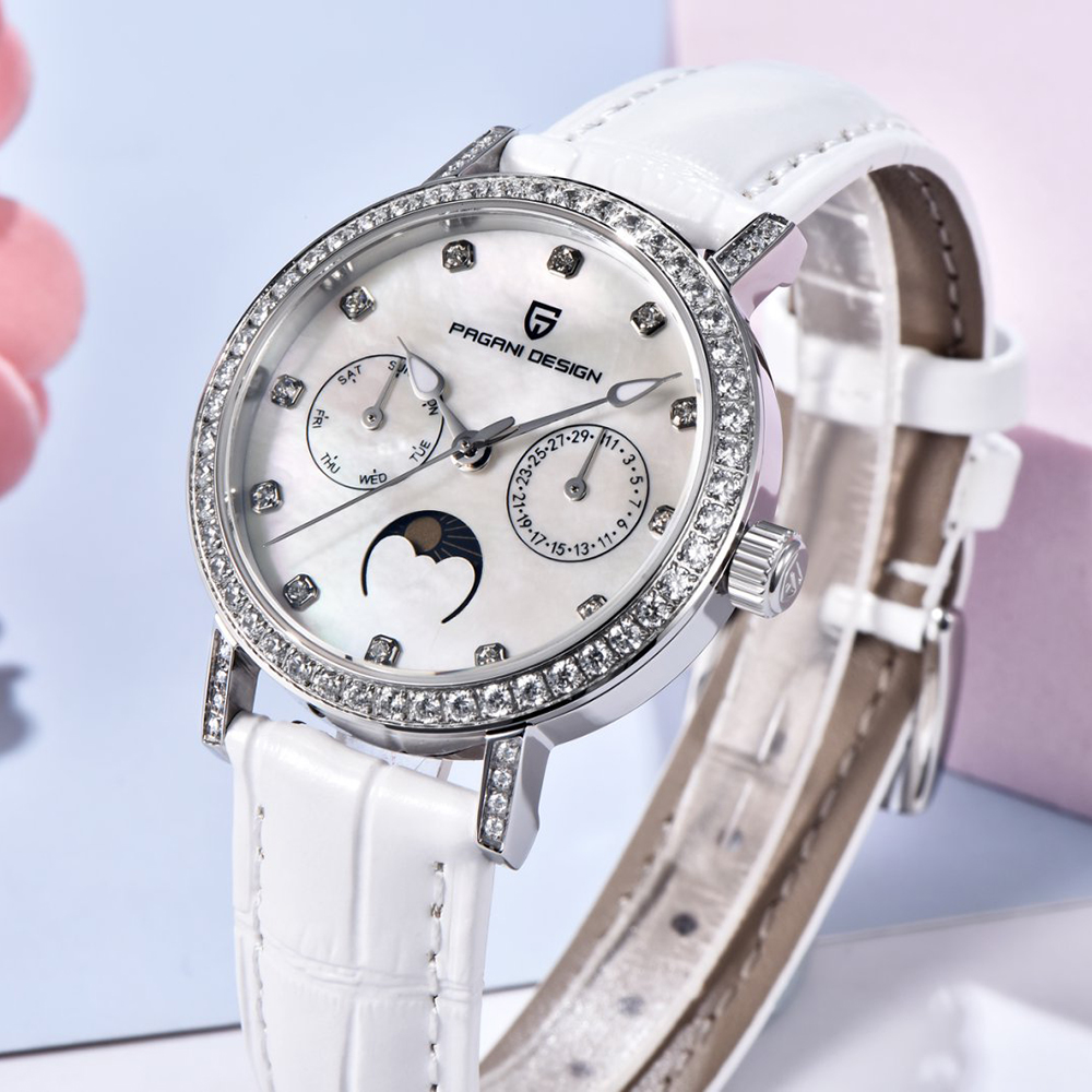PAGANI DESIGN Women Quartz Wat - Luxury Watch Diamond 评论和价格