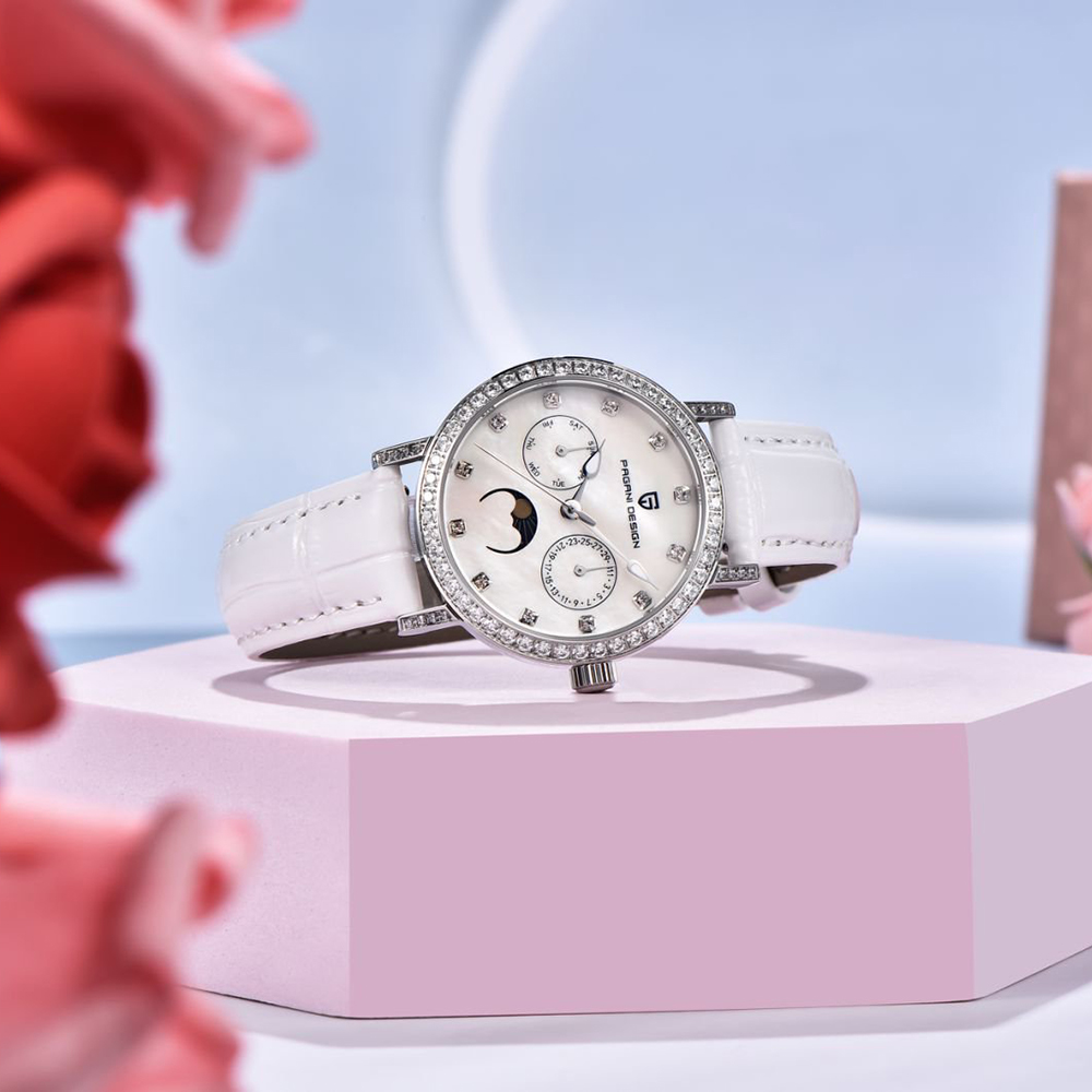 PAGANI DESIGN Women Quartz Wat - Luxury Watch Diamond 评论和价格