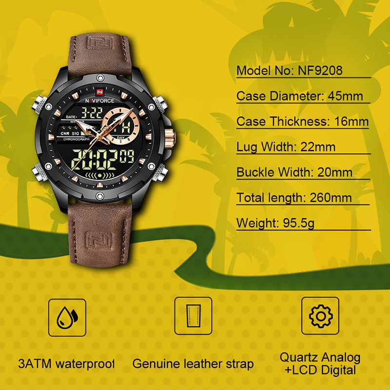 New NAVIFORCE Men Watches Quar - Field Watch Military 评论和价格