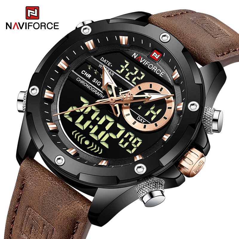 New NAVIFORCE Men Watches Quar - Field Watch Military 评论和价格