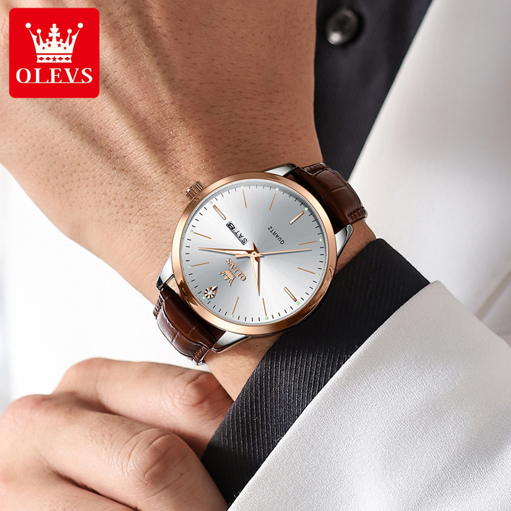 OLEVS 2935 Men Quartz Watch Du - Luxury Watch Longines 评论和价格