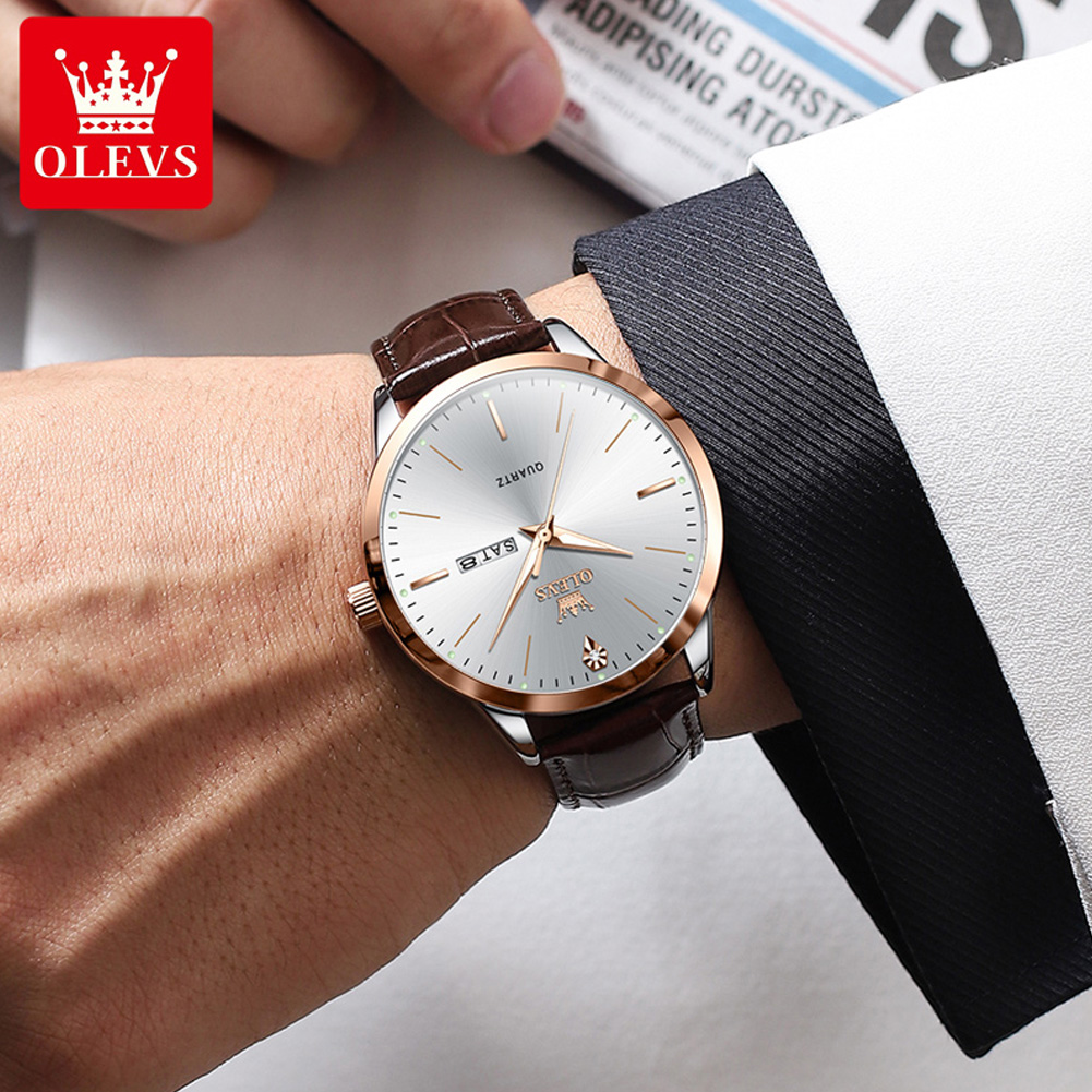 OLEVS 2935 Men Quartz Watch Du - Luxury Watch Longines 评论和价格