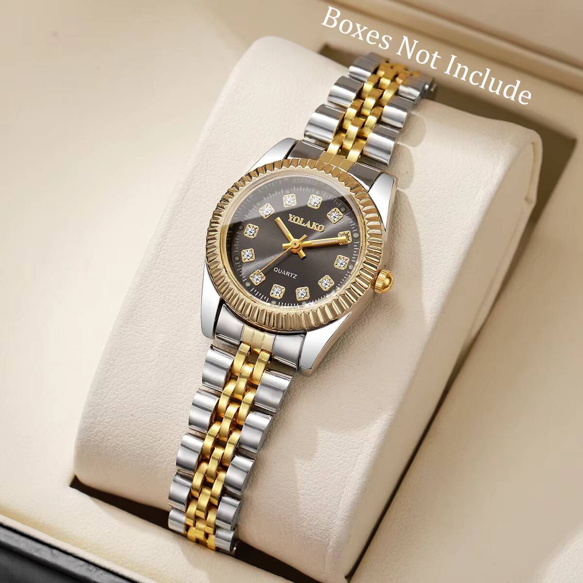 Fashion Rhinestone Women Quart - Luxury Watch Holder 评论和价格