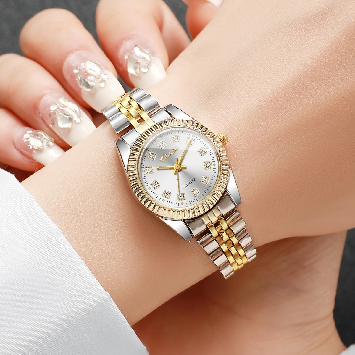 Fashion Rhinestone Women Quart - Luxury Watch Holder 评论和价格