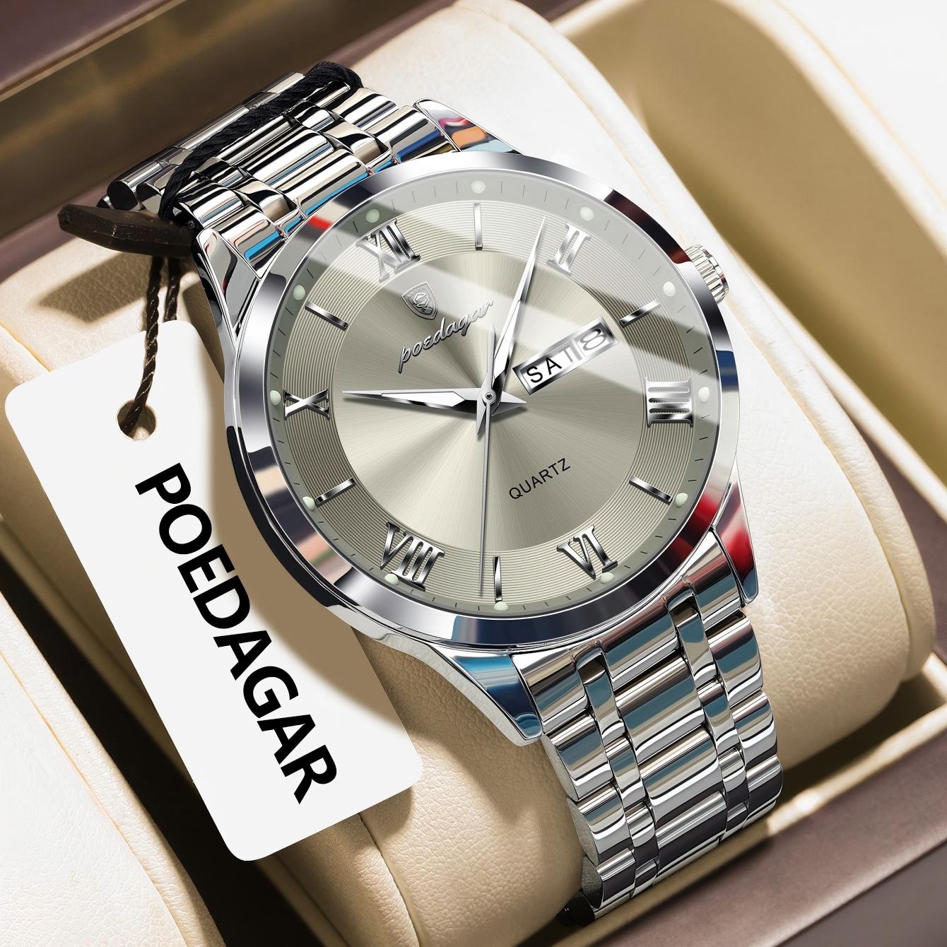 POEDAGAR Fashion Luxury Men Wr - Luxury Watch Longines 评论和价格