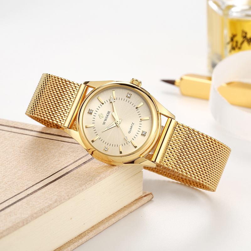 WWOOR Luxury Brand Dress Gold  - Luxury Watch Diamond 评论和价格