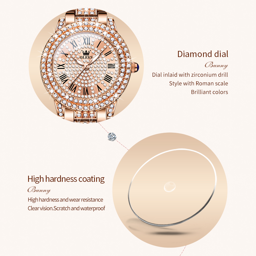 OLEVS 9943 Luxury All Diamond  - Luxury Watch Diamond 评论和价格